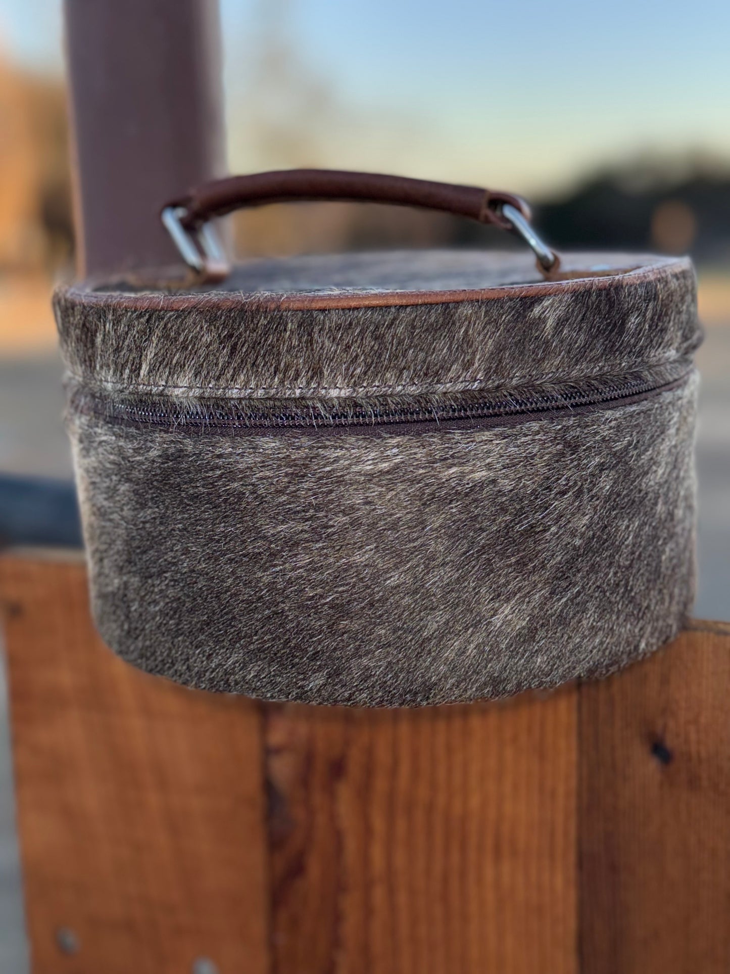 Cowhide Leather Jewelry Travel Case
