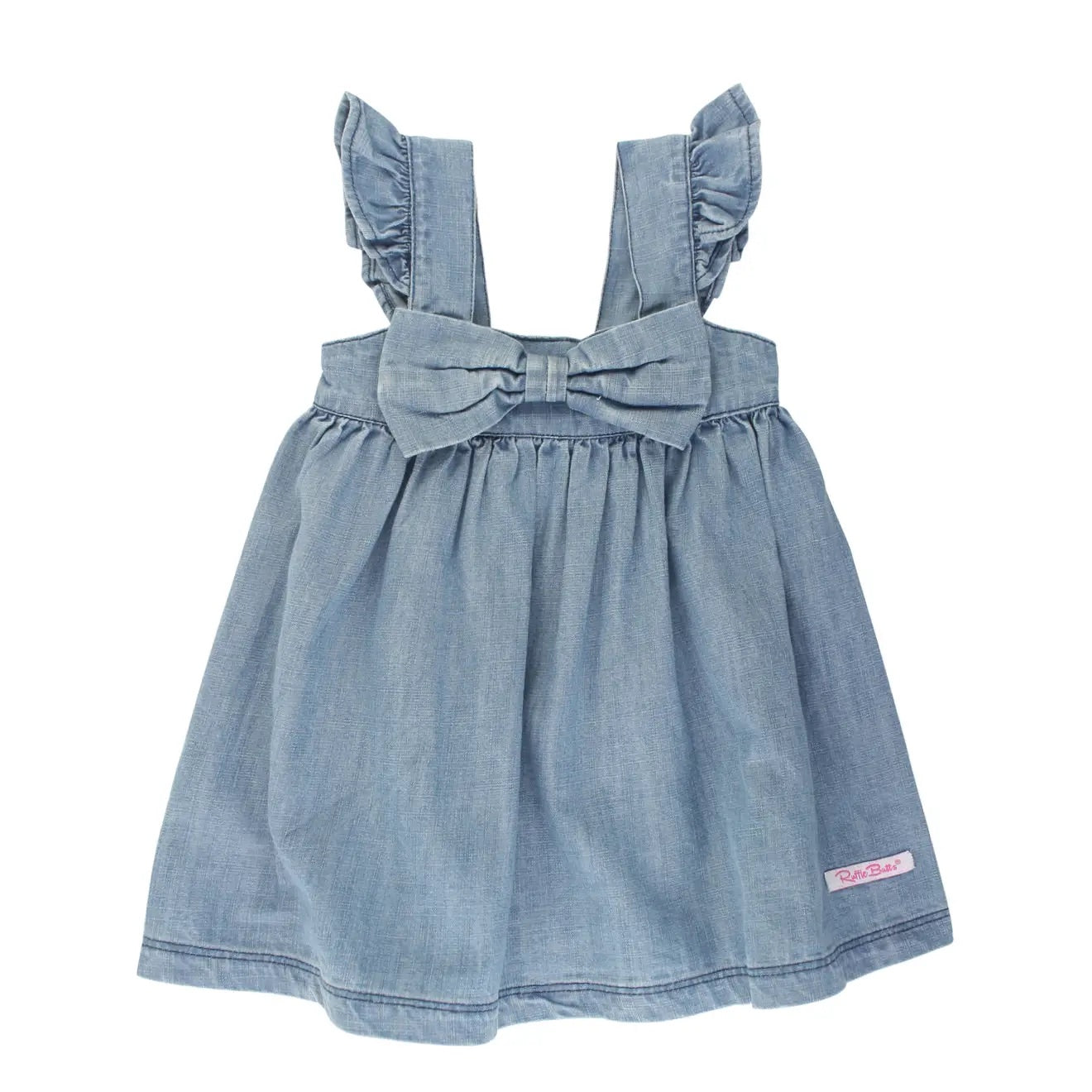 Denim Flutter Bow Dress