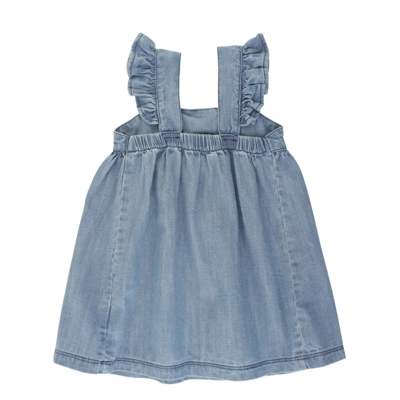 Denim Flutter Bow Dress